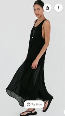 Trois NWT $250 Msrp Women’s Silky Sleeveless Connie Dress Size 0 Black P9